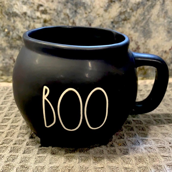 Rae Dunn BOO Black Cauldron Mug